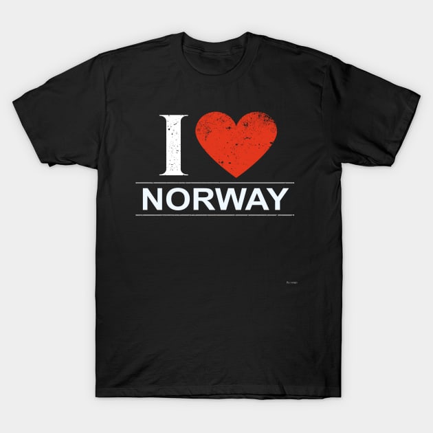 I Love Norway - Gift for Norwegian From Norway T-Shirt by giftideas